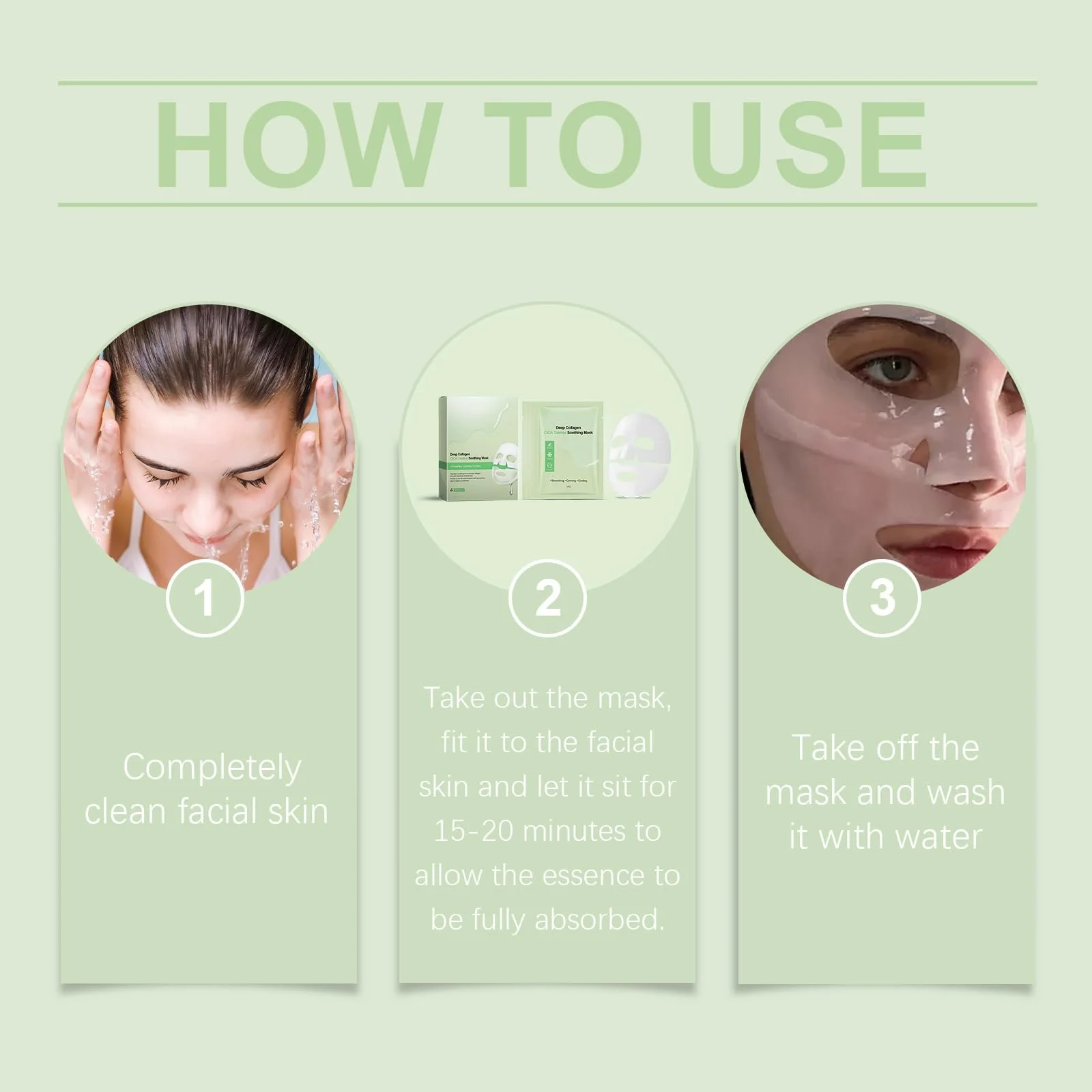 Маска для обличчя з глибоким колагеном проти зморшок та ліфтингу, фото №6