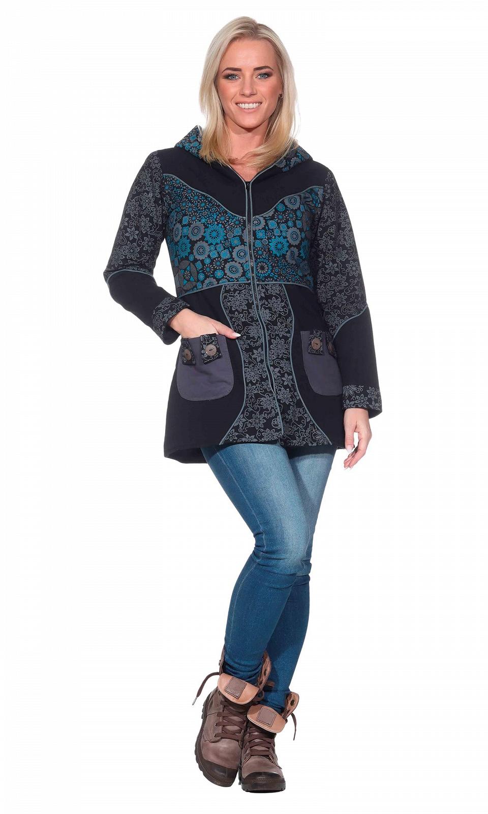 Куртка Kunst und Magie С капюшоном Цветочный Хлопок, фото №2