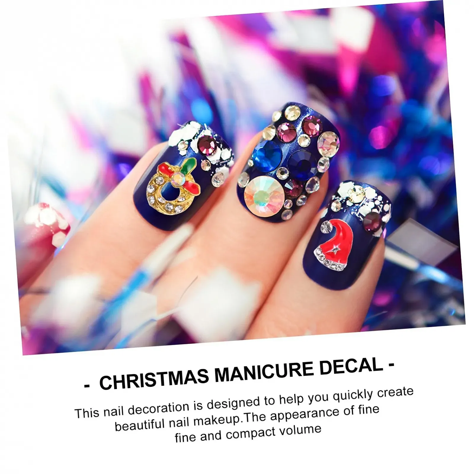 Стразы для ногтей POPETPOP Рождественские для маникюра, украшения для творческого дизайна ногтей DIY Рождественские ногти, фото №8