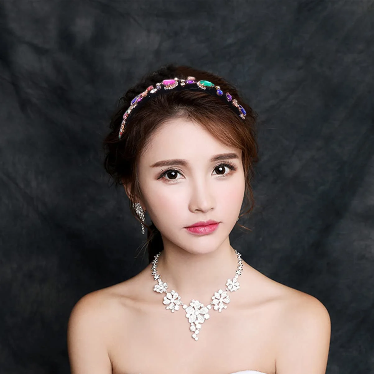 Обруч на голову HEALLILY Широка Зі Стразами Діамант Самоцвіт, фото №7