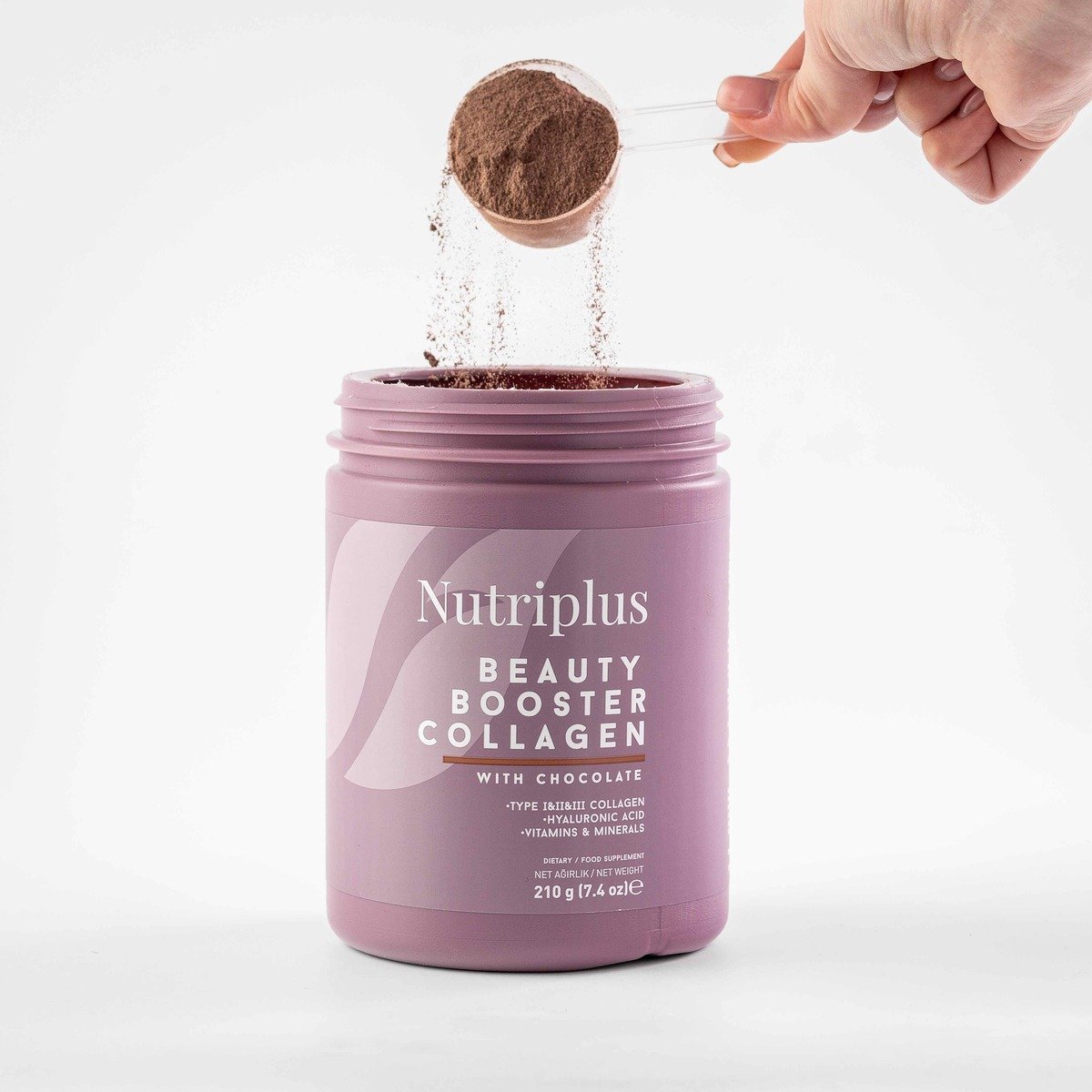 Дієтична добавка Колаген - підсилювач краси Nutriplus зі смаком шоколаду 210 г, фото №1