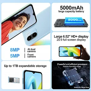 Смартфон Xiaomi Redmi A1 2GB RAM 32GB ROM Black synthetic.ua - Фото 1