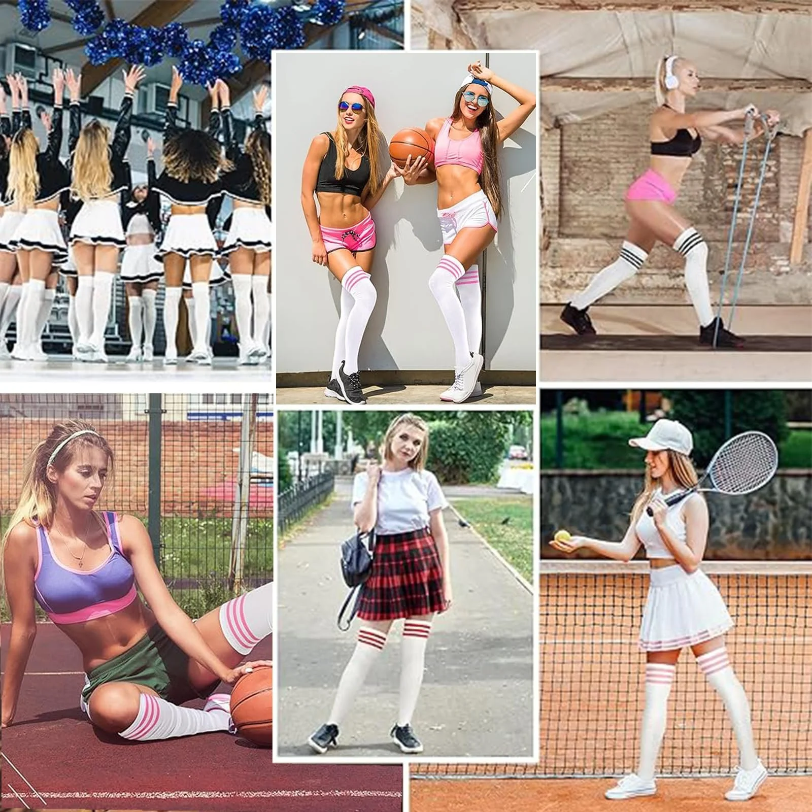 Високі шкарпетки до стегон (3 пари), фото №7