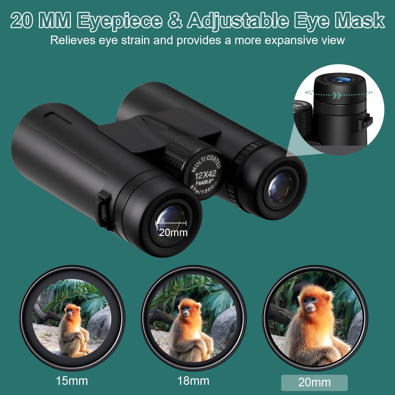 Бінокль Olycism 12x42 HD FMC BAK4 Prism, фото №4