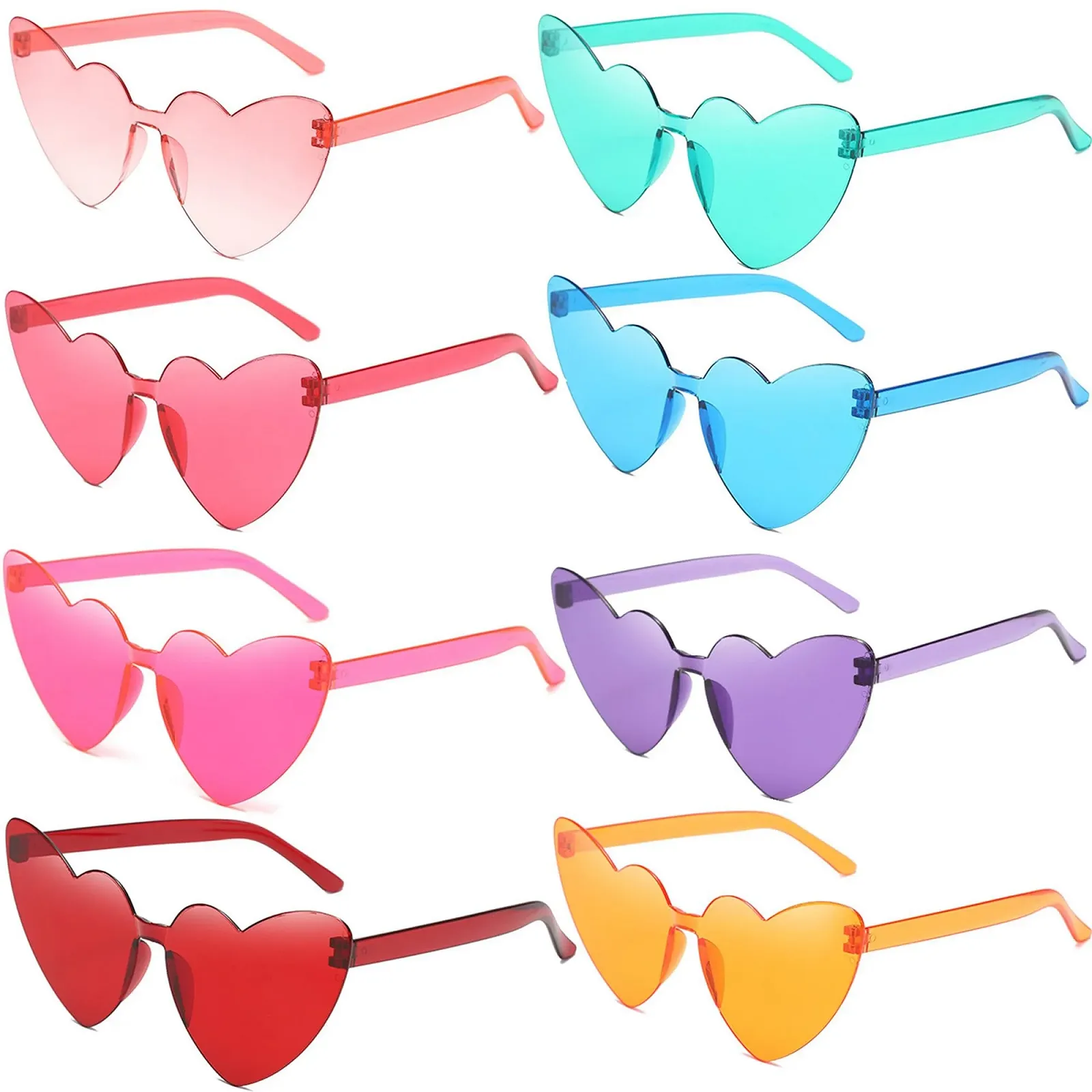 Солнцезащитные очки Сердце FSMILING 8 пар, фото №1