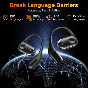 Наушники-переводчики Kentfaith AI, Bluetooth 5.3, 3-в-1, в реальном времени на 150 языках, точность 98% synthetic.ua - Фото 1