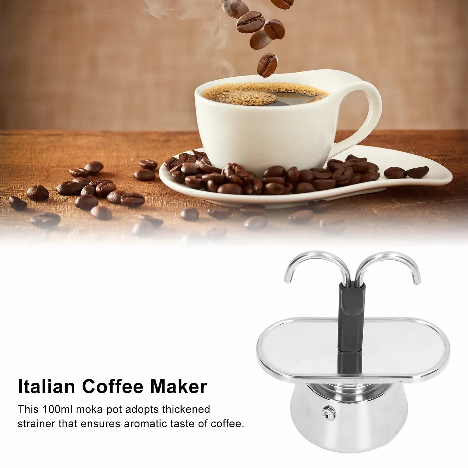 Кавник мока Omabeta 100 мл, нержавіюча сталь, фото №3