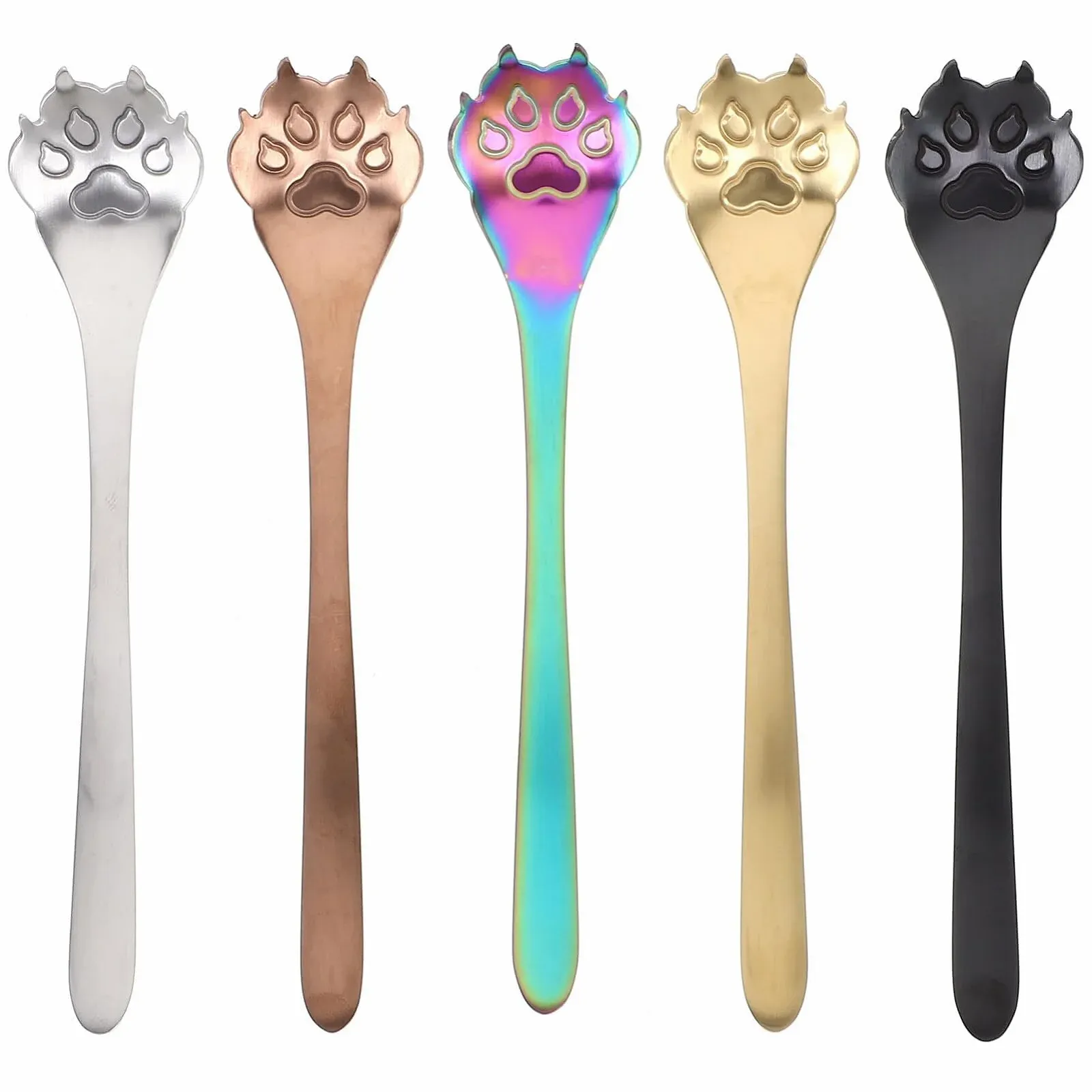 Ложка для кави Luxshiny 5 шт. з нержавіючої сталі, фото №1