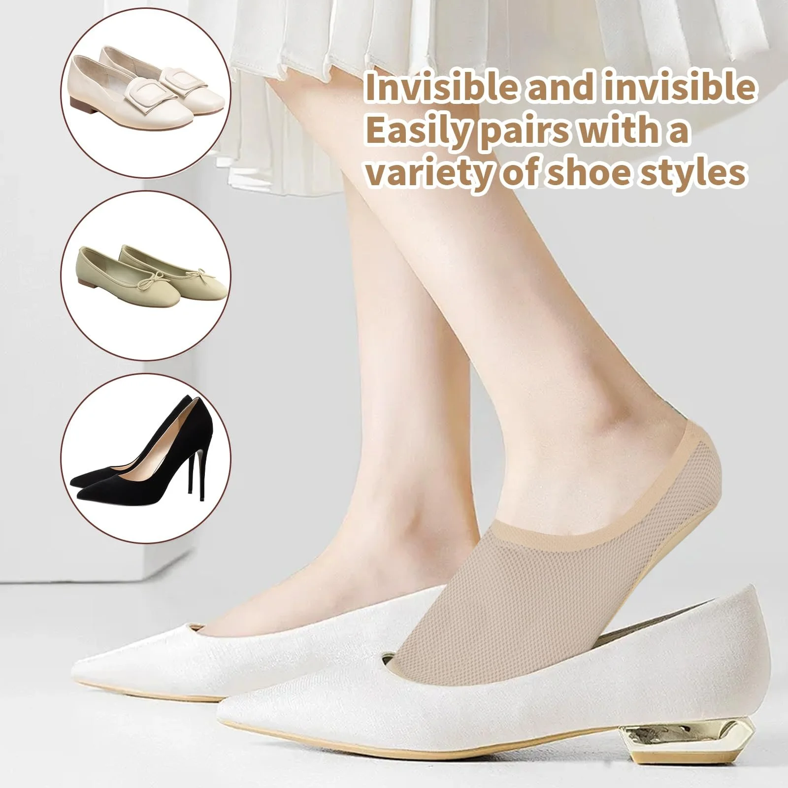 Жіночі шкарпетки-невидимки (6 пар), фото №6