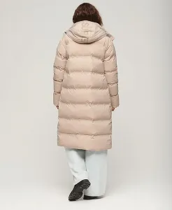 Куртка Superdry Hooded Longline Puffer Jacket synthetic.ua - Фото 1