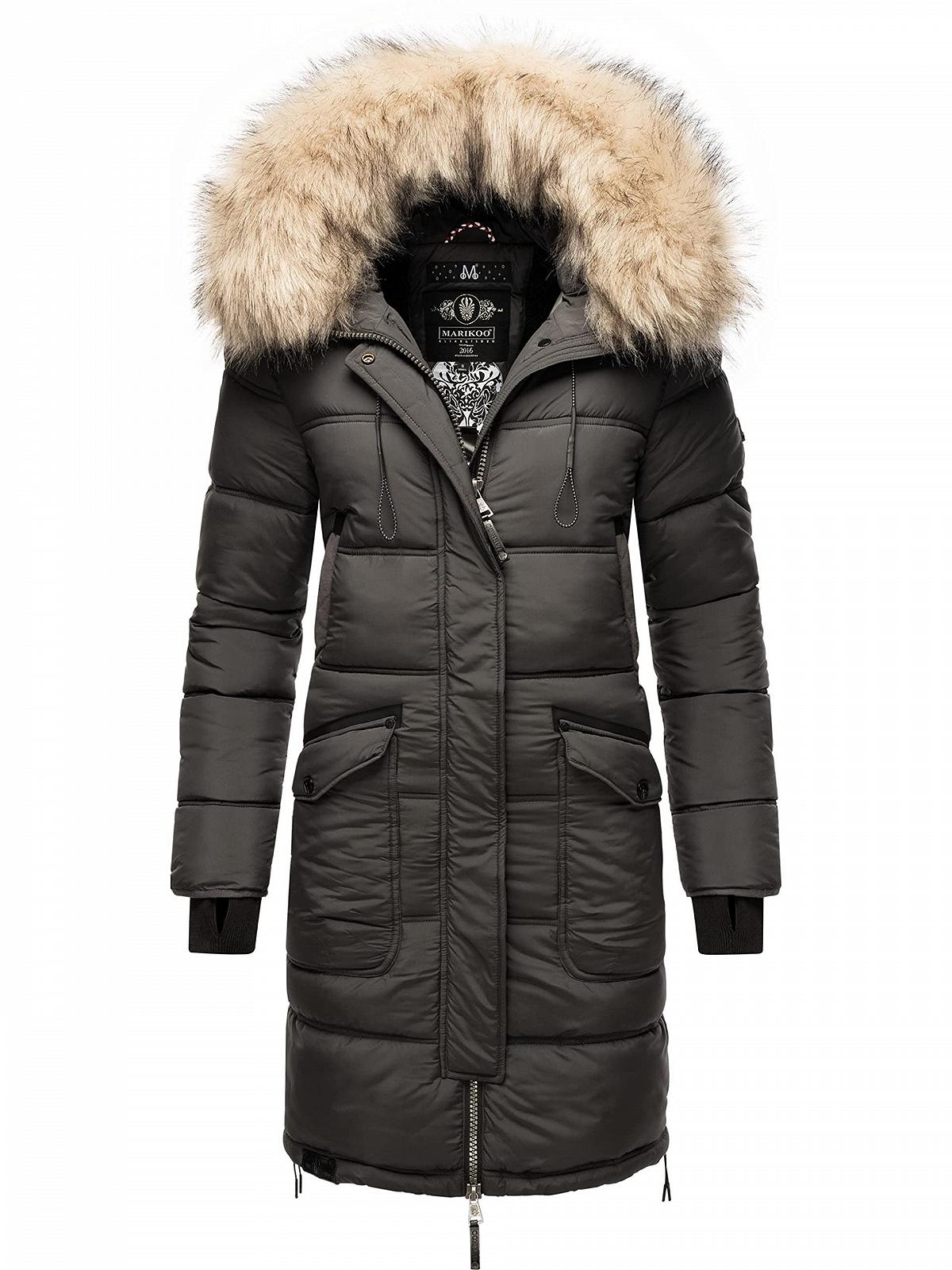 Зимове пальто MARIKOO Chaskaa стьобане зі знімним штучним хутром, фото №1 Зимове пальто MARIKOO Chaskaa стьобане зі знімним штучним хутром, фото №1