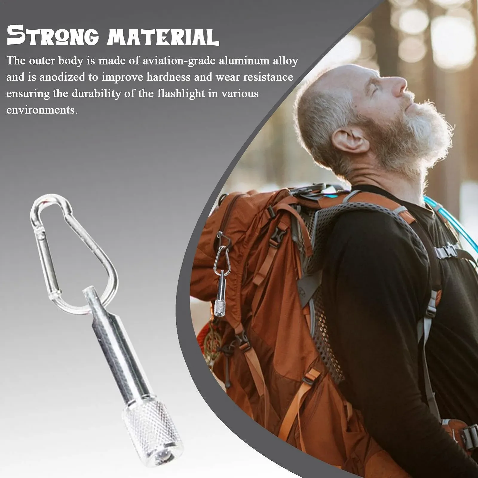 Ліхтарик-брелок Gérique Кишеньковий для собак, для походів, кемпінгу та прогулянок, фото №2