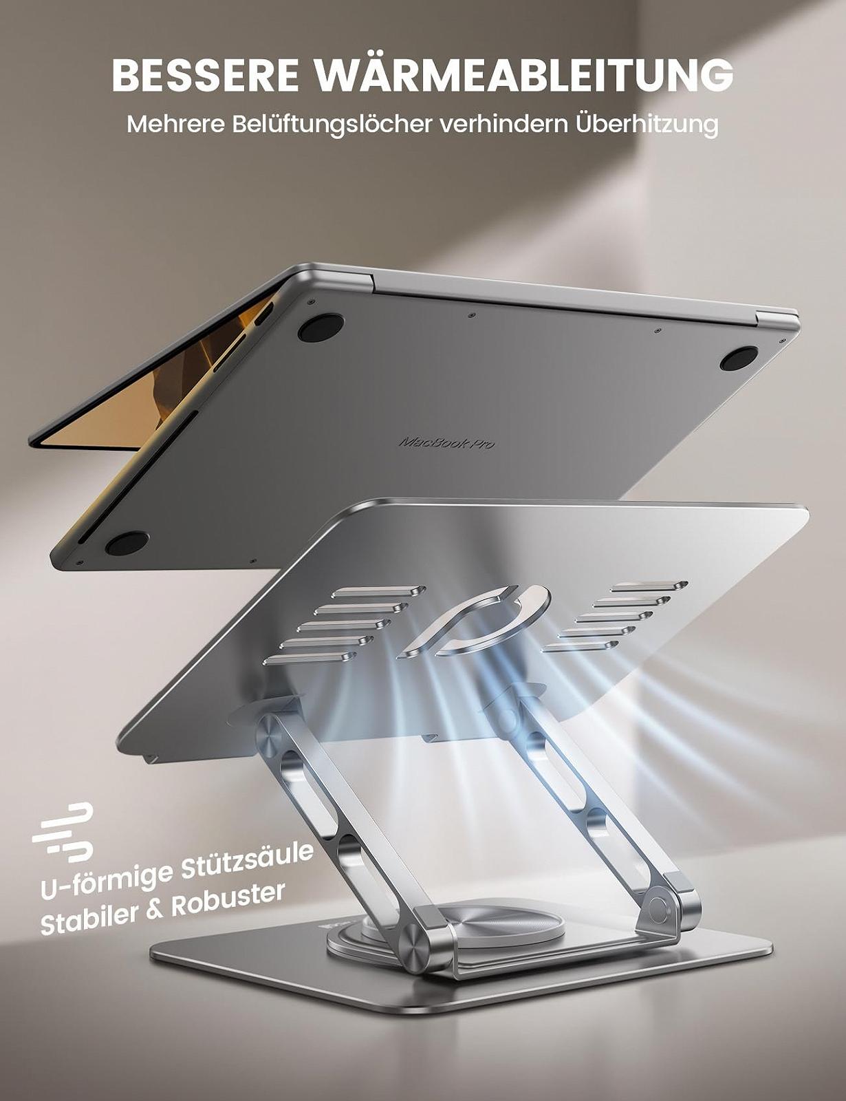 Підставка для ноутбука Lamicall, регульована, обертається на 360, фото №6 Підставка для ноутбука Lamicall, регульована, обертається на 360, фото №6