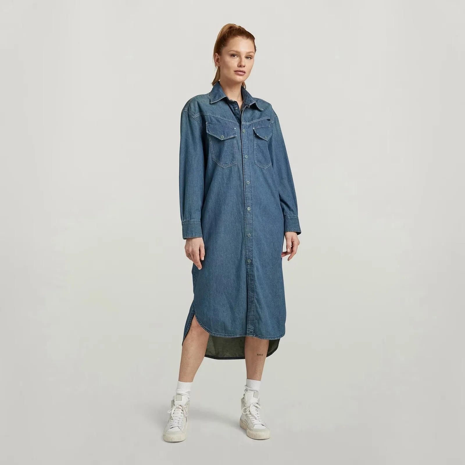 Женское платье G-Star RAW Long Western Shirt Dress Evergreen - M, фото №1