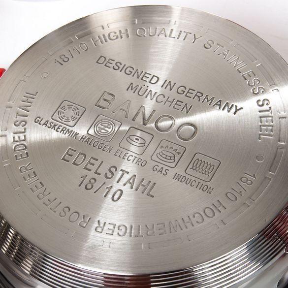 Набор посуды кастрюль из нержавеющей стали 12 предметов Banoo BN-5001, фото №7 Набор посуды кастрюль из нержавеющей стали 12 предметов Banoo BN-5001, фото №7