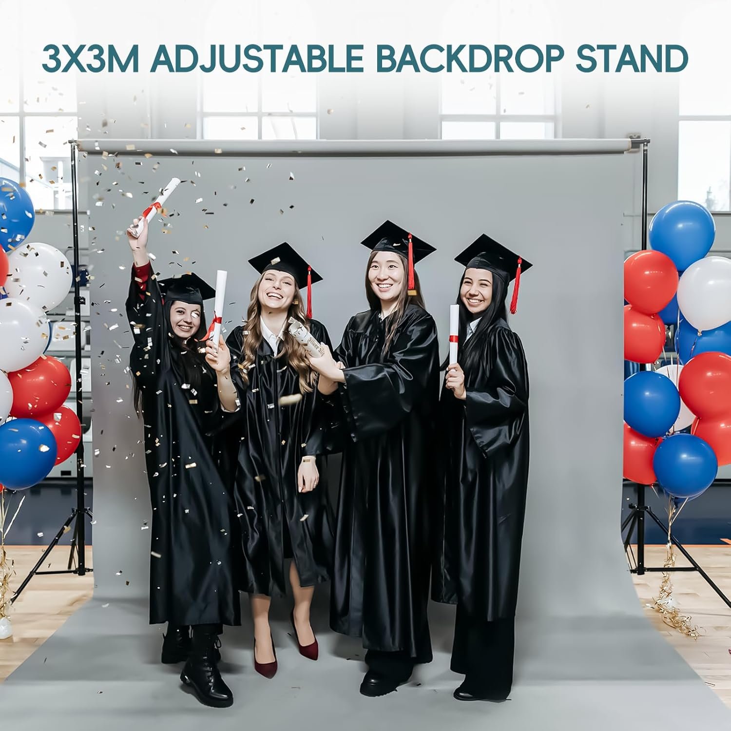 Подставка для фона Fatazoii 3x3м Черный, фото №2