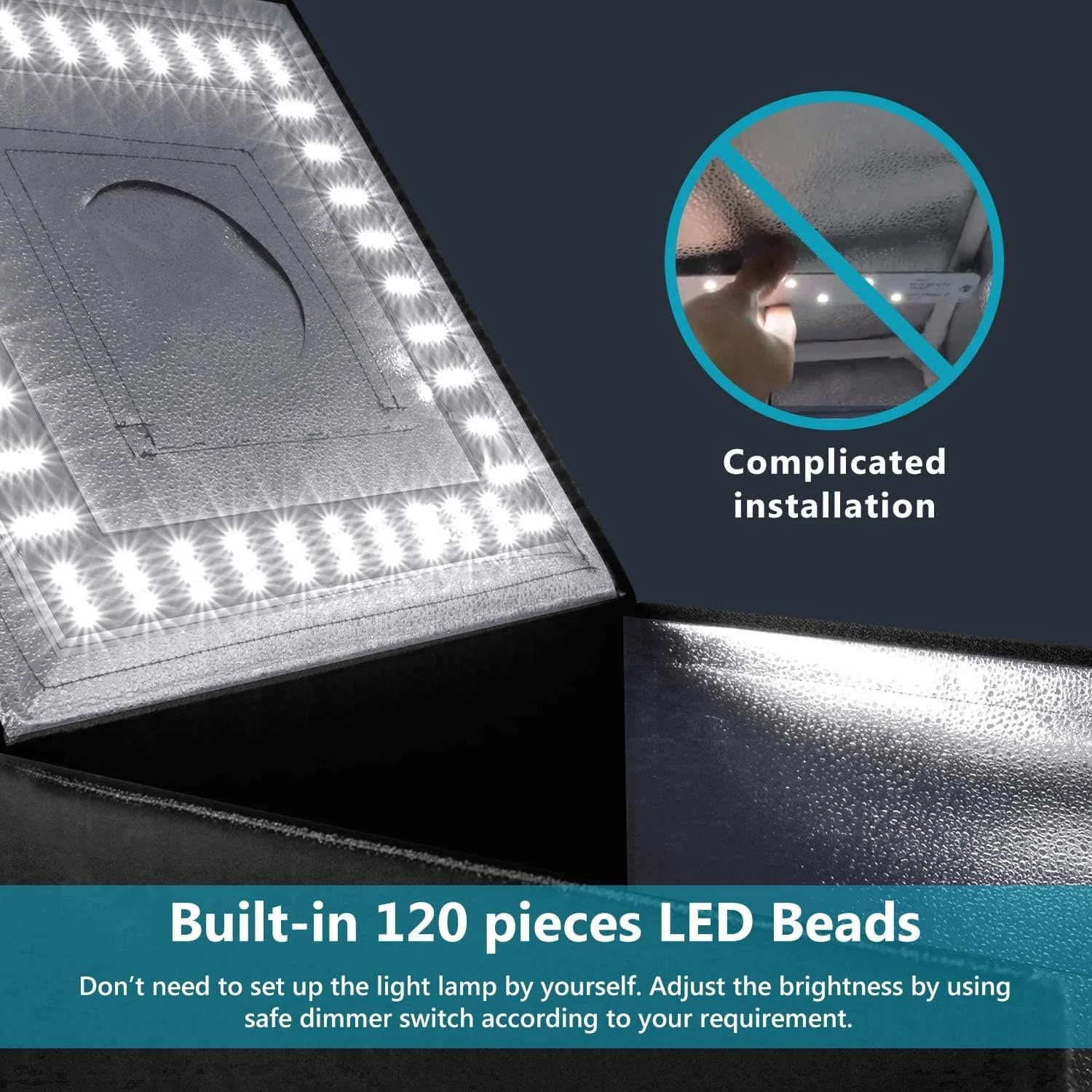 Фотобокс NEEWER 50см / 120 LED / Чорний, фото №3 Фотобокс NEEWER 50см / 120 LED / Чорний, фото №3