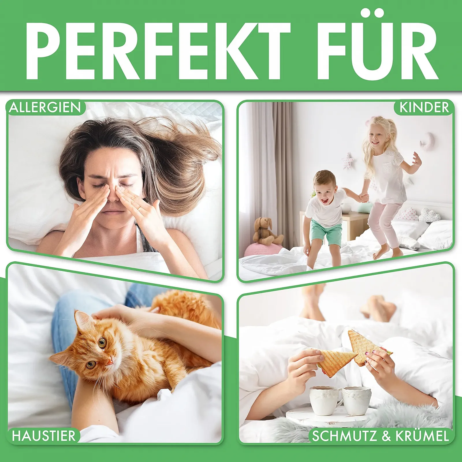 Наматрацник Проти кліщів Welldora Premium для матрацу 90 x 200 x 20 см Білий, фото №3