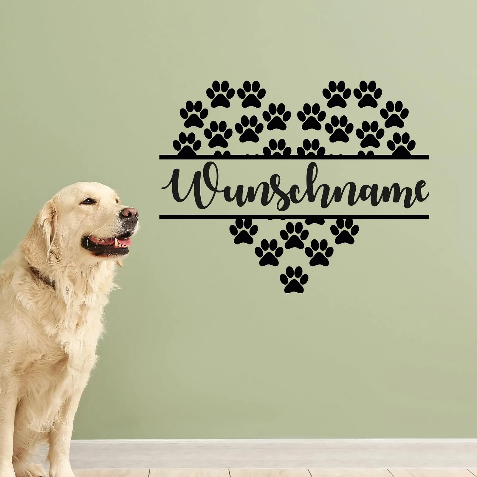 Наклейка на стену GRAZDesign Dog Name Personalised 73 x 57 см Темно-серая, фото №1