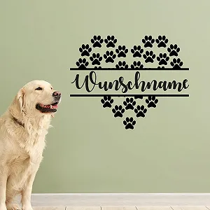 Наклейка на стіну GRAZDesign Dog Name Personalised 73 x 57 см Темно-сіра - Фото 1