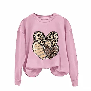 Женский свитшот ко Дню святого Валентина с рисунком сердца и леденца, повседневная кофта с длинными рукавами и круглым вырезом 4 1 synthetic.ua - Фото 1