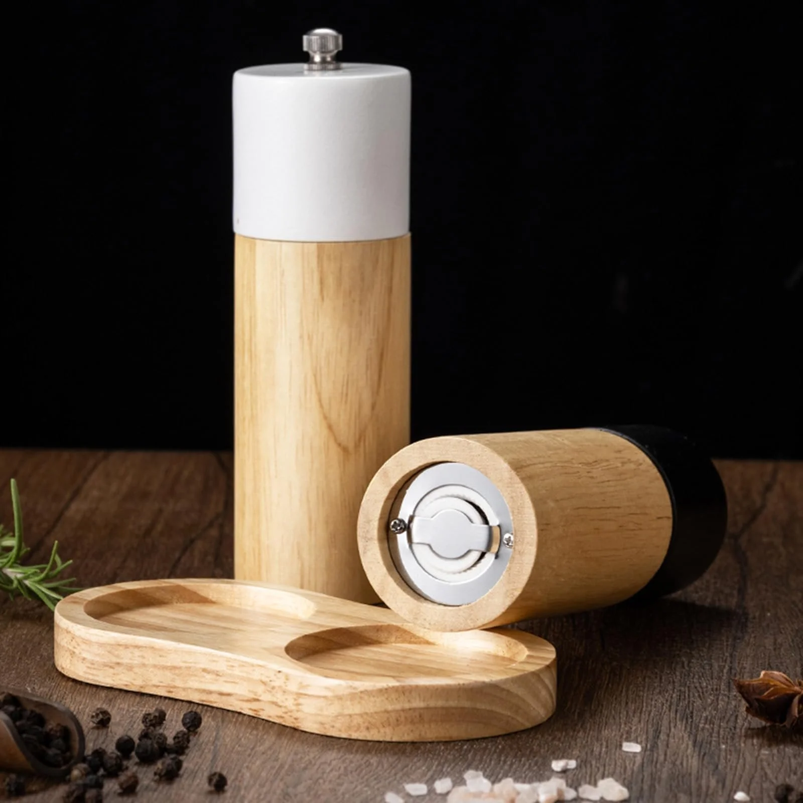Дерев'яний Млинок для Спецій Регульована Зернистість для Солі та Перцю, фото №6