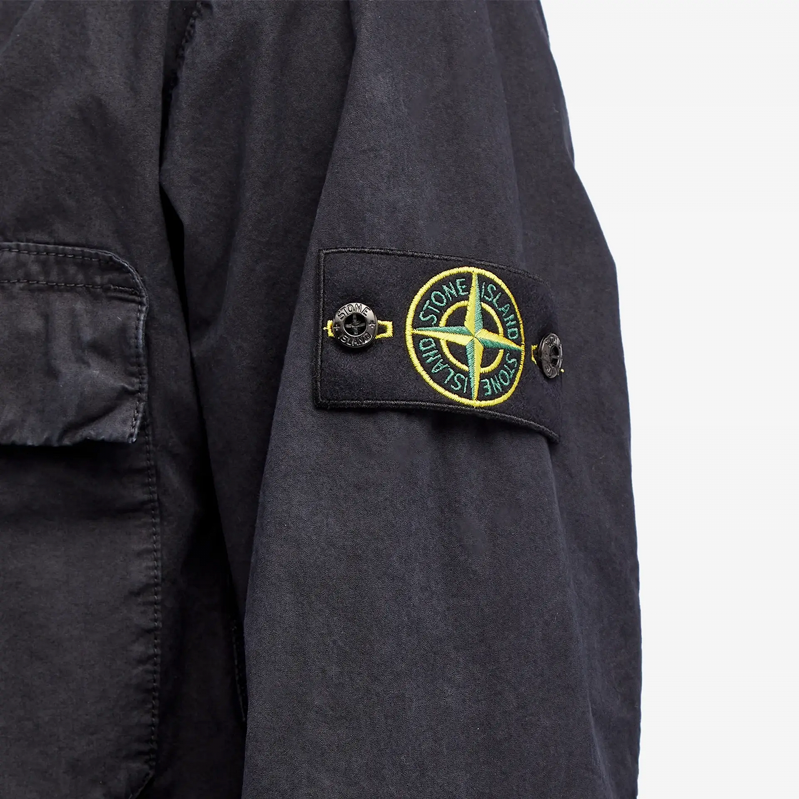 Джемпер STONE ISLAND BRUSHED COTTON CANVAS HOODED OVERSHIRT M, фото №3