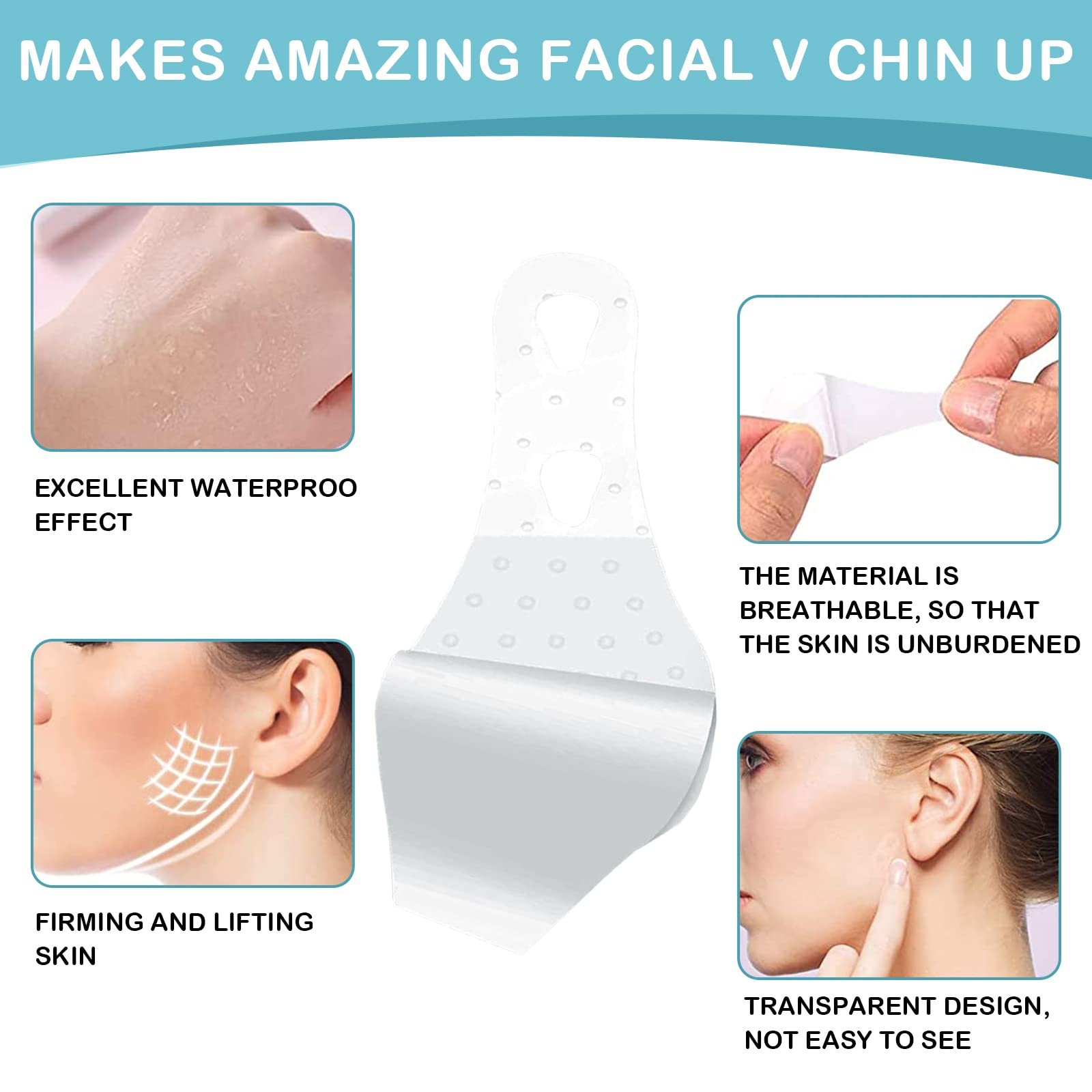 Стрічки для підтяжки обличчя та очей (100 шт. в упаковці), фото №7