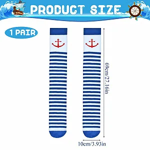 Смугасті шкарпетки синьо-білі 1 пара synthetic.ua - Фото 1