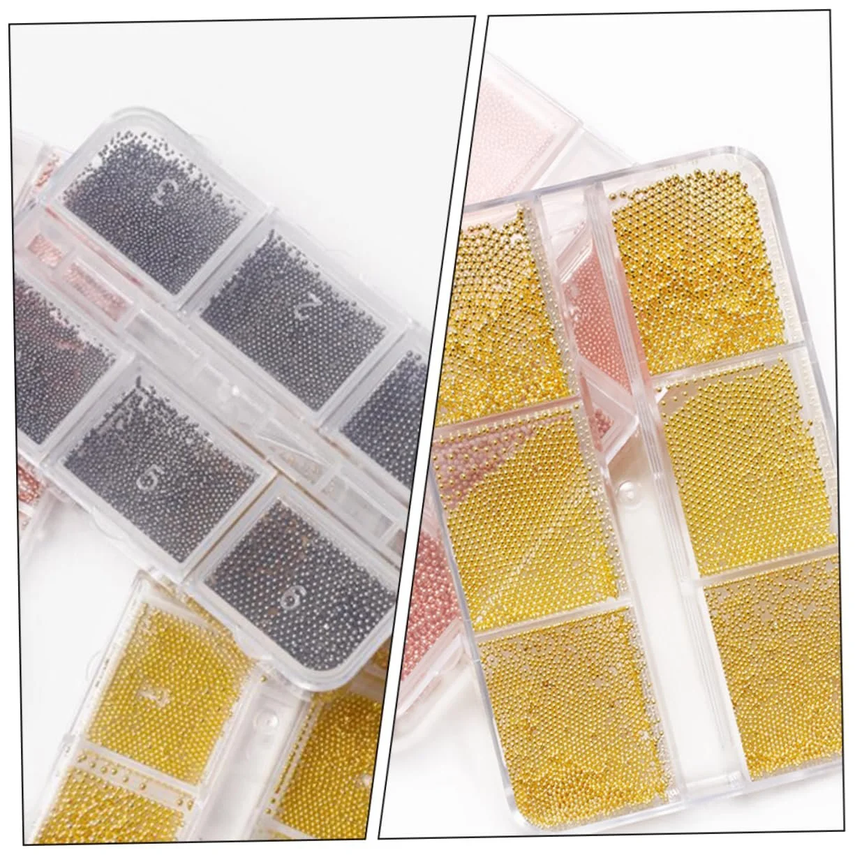 Міні Перлини minkissy Рожеве Золото та Антрацит Круглі для дизайну нігтів, фото №9 Міні Перлини minkissy Рожеве Золото та Антрацит Круглі для дизайну нігтів, фото №9