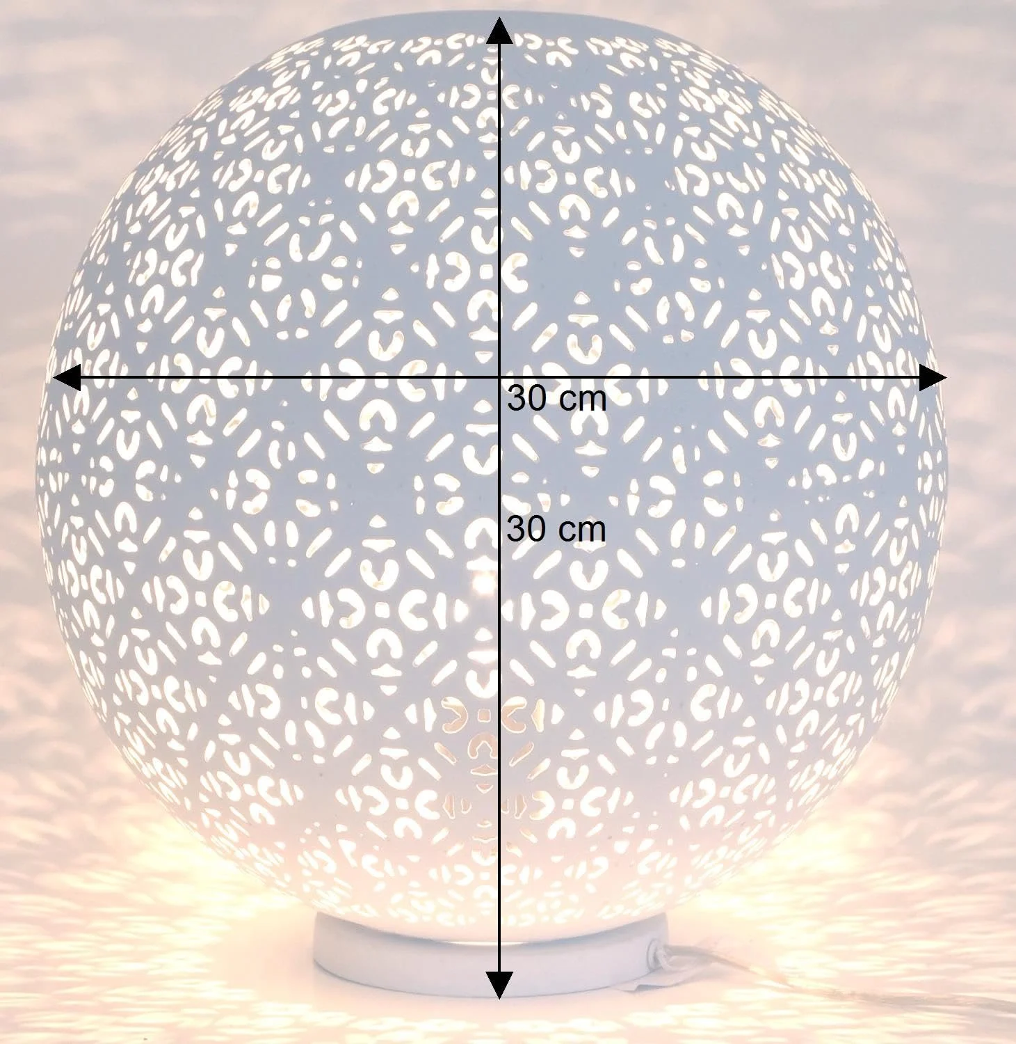 Настільна лампа GURU SHOP Moroccan Design сферична металева коричнева 30 x 30 x 30 см, фото №4