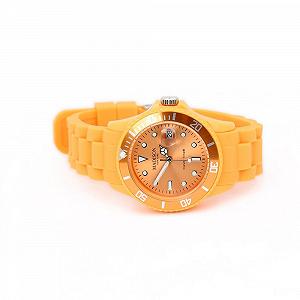 Унисекс часы Оранжевый Pastel Orange Madison New York Candy Time, оранжевый, размер блока, лента synthetic.ua - Фото 1