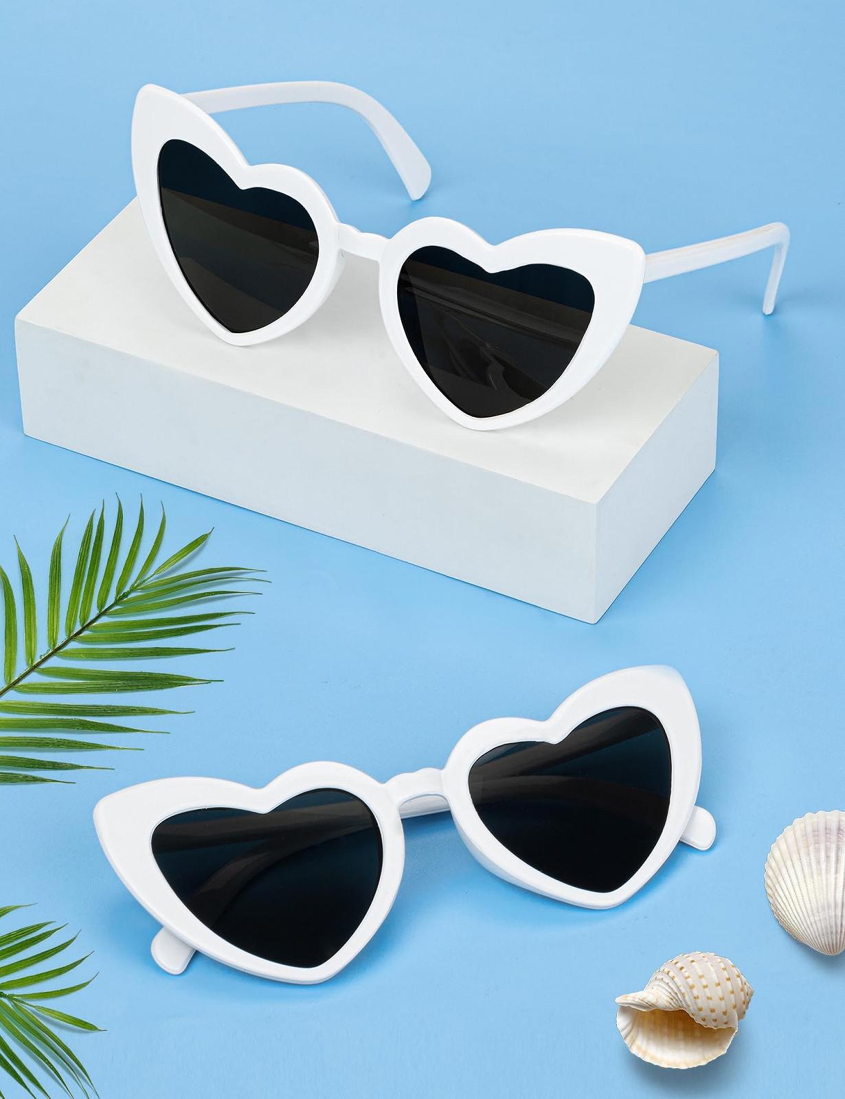 Солнцезащитные очки Сердце Kiiwah, 4 шт, Белый, фото №7