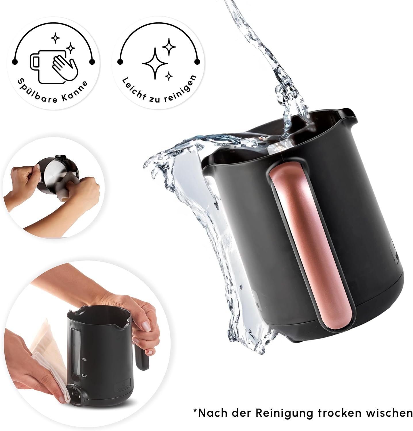 Кавоварка Karaca Hatır Köz Rosegold / 535 Вт / Об'єм 300 мл / Захист від переливу / Режим "Közde Kahve" / Рожеве золото, фото №4