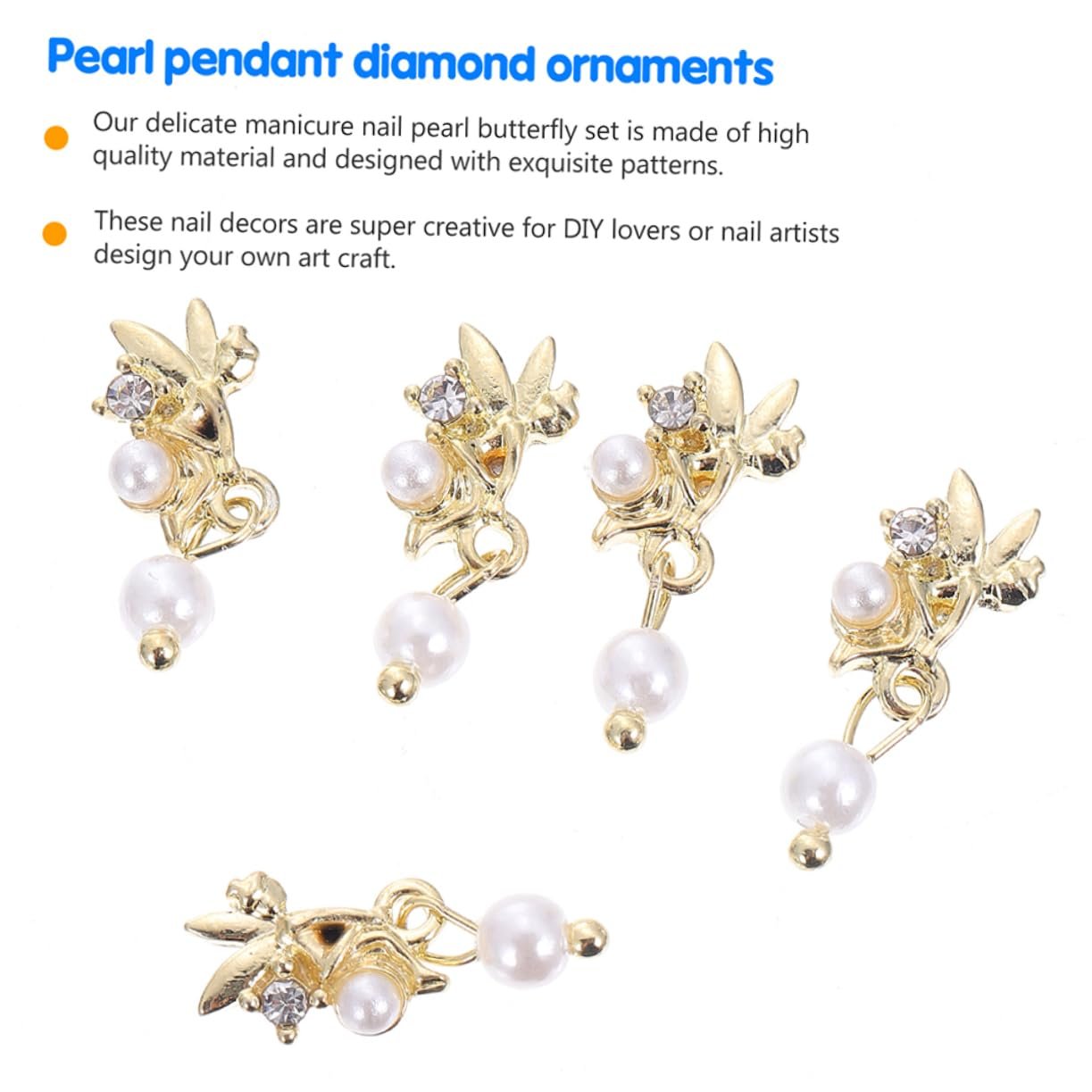 FRCOLOR 1підвіски з перлами, заклепки для нігтів для творчого манікюру та дизайну, фото №3