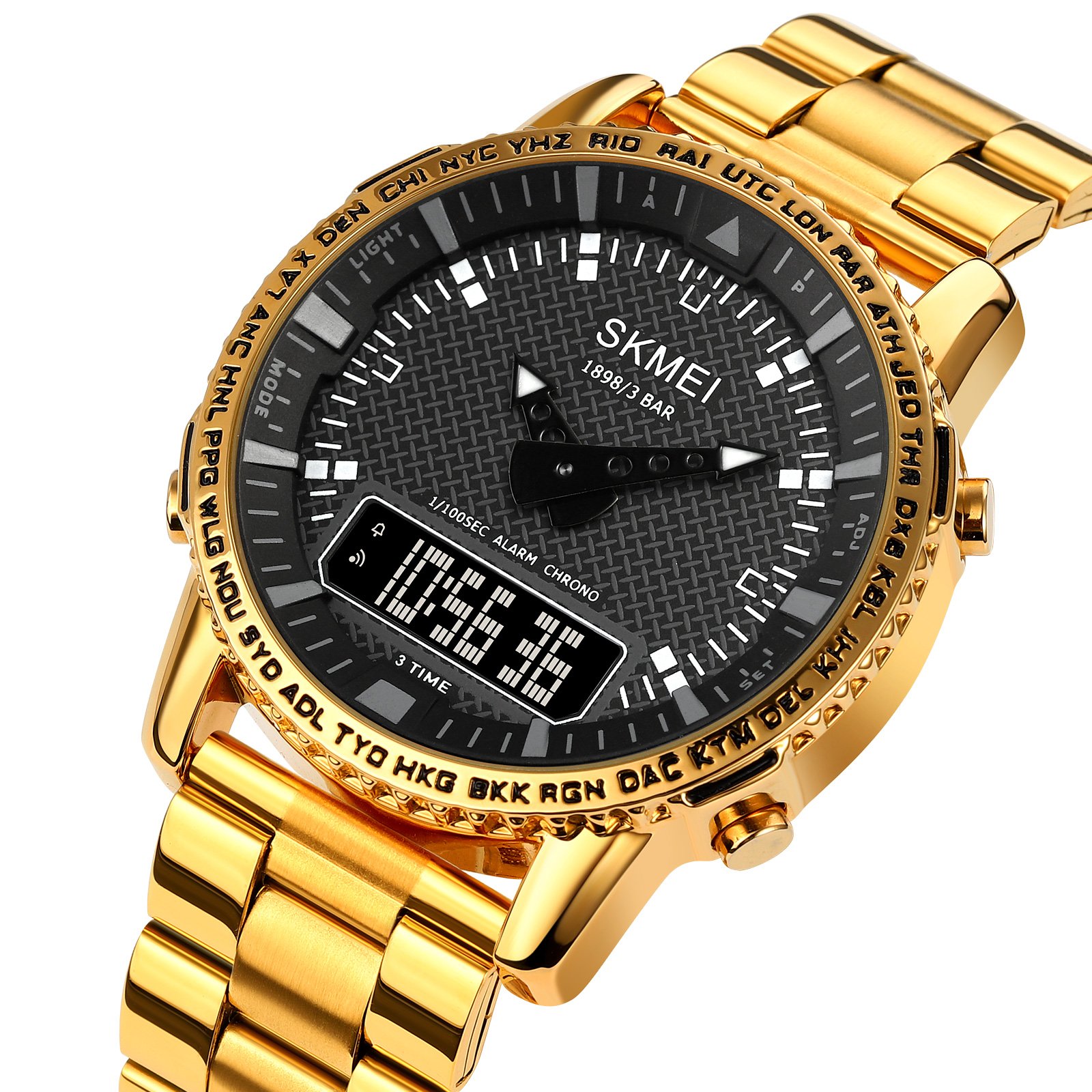 Годинник Skmei 1898GDBK Gold-Black SALE, фото №2