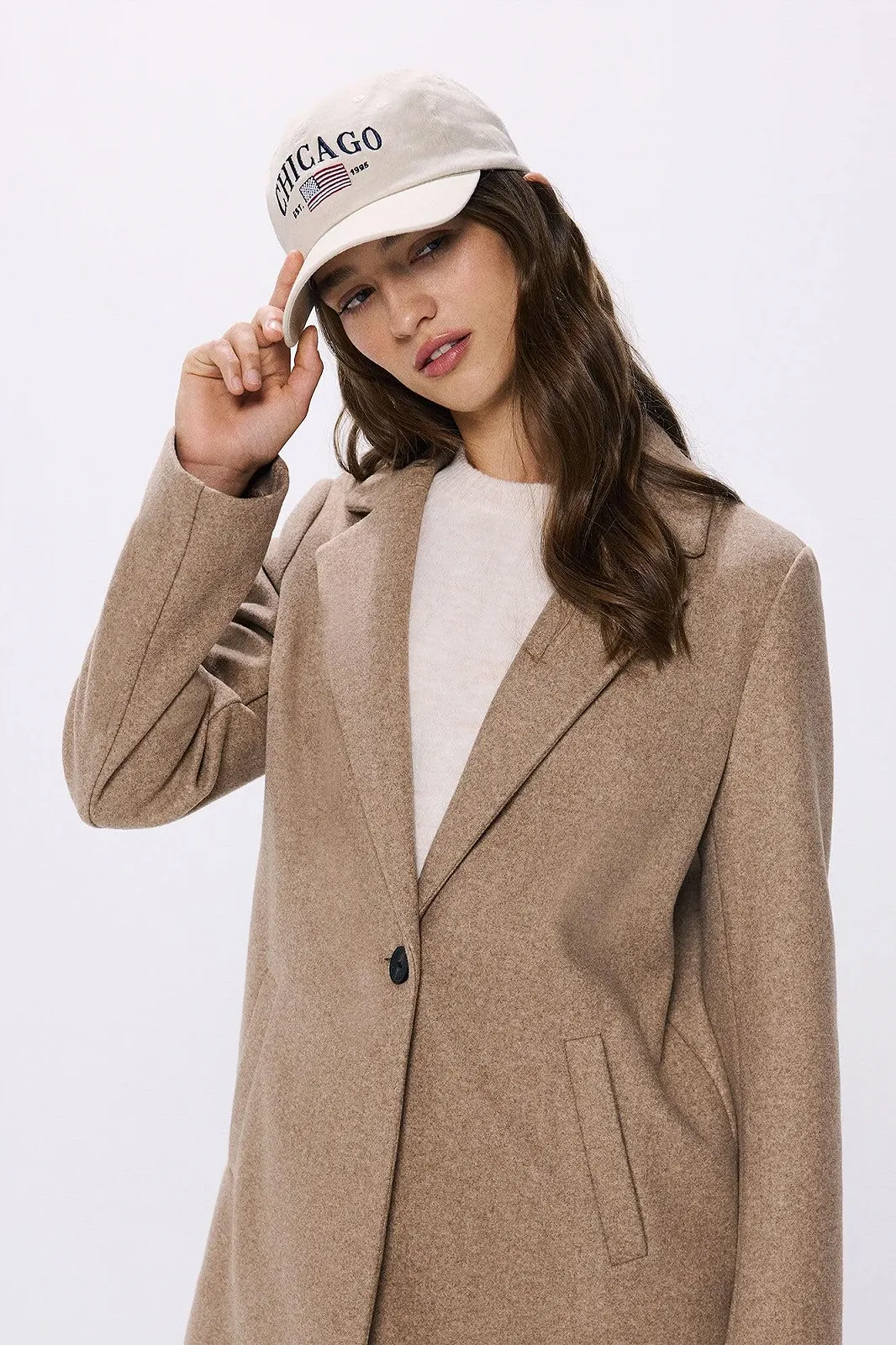 Пальто Springfield Regular Fit з прямим лацканом, фото №4