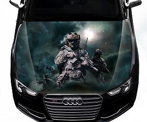 3d наклейка на капот ARB 3D TUNING STUDIO ВСУ воины солдаты 1500х1200х0.080мм - Фото 1