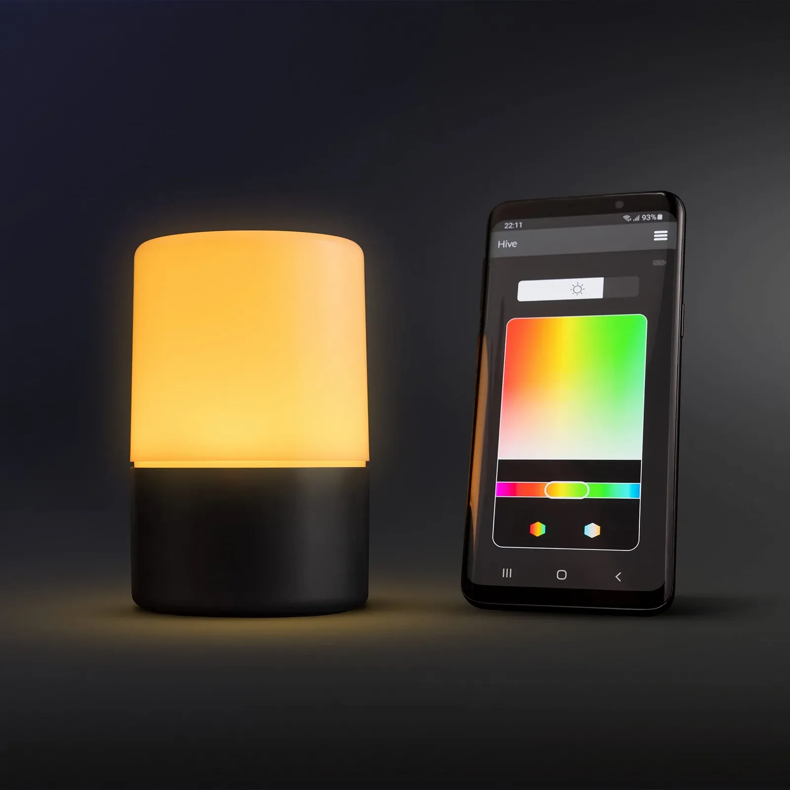 Настольная лампа Phoscon HIVE The Luminous Companion Zigbee Bluetooth Android App беспроводная зарядка LED диммируемая 16 млн цветов, фото №6