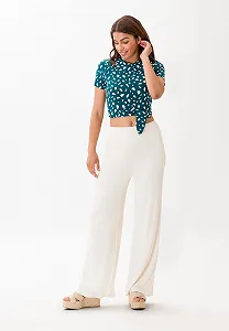 Женская футболка топ Les Lunes The Lou Top Brush Emerald Off White - XS synthetic.ua - Фото 1