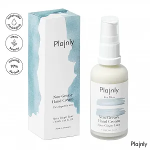 Крем для рук Plainly Живильний органічний для чоловіків 50 мл у скляній пляшці synthetic.ua - Фото 1