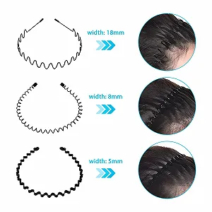 Набір металевих обручів для волосся 3 шт, Чорний synthetic.ua - Фото 1