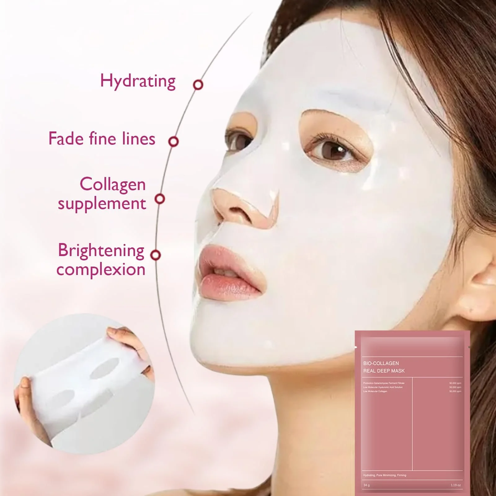 Маска Organic Collagen, 4 шт, фото №4