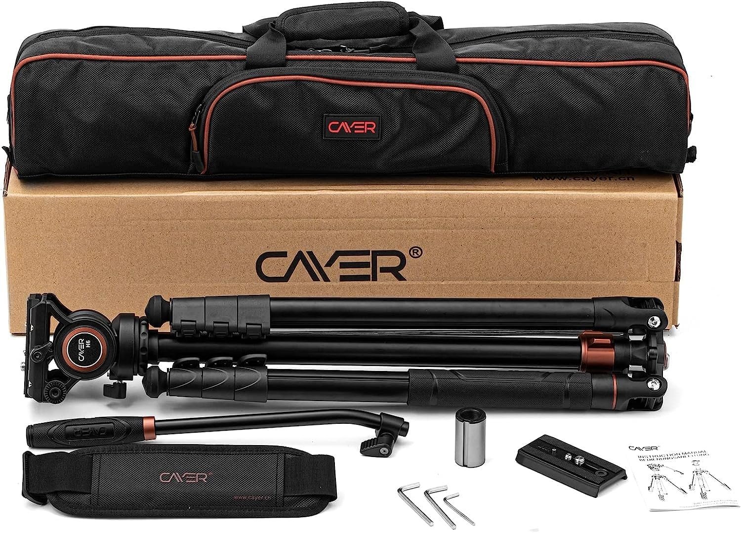 Штатив Cayer FP2450 Черно-оранжевый, фото №7 Штатив Cayer FP2450 Черно-оранжевый, фото №7