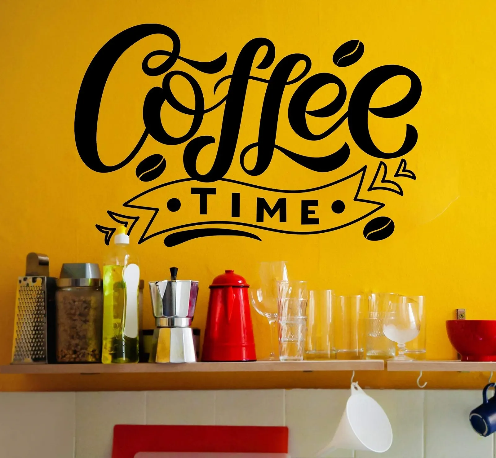 Наклейка на стіну WANDKIND Coffee Time 50 x 32 cm Глиняний коричневий, фото №3