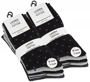 Жіночі шкарпетки Бавовна (10 пар) в горошок та смужку synthetic.ua - Фото 1