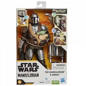 Фігурки Інтерактивні електронні Star Wars Hasbro The Mandalorian & Grogu, 30 см, різнокольорові synthetic.ua - Фото 1