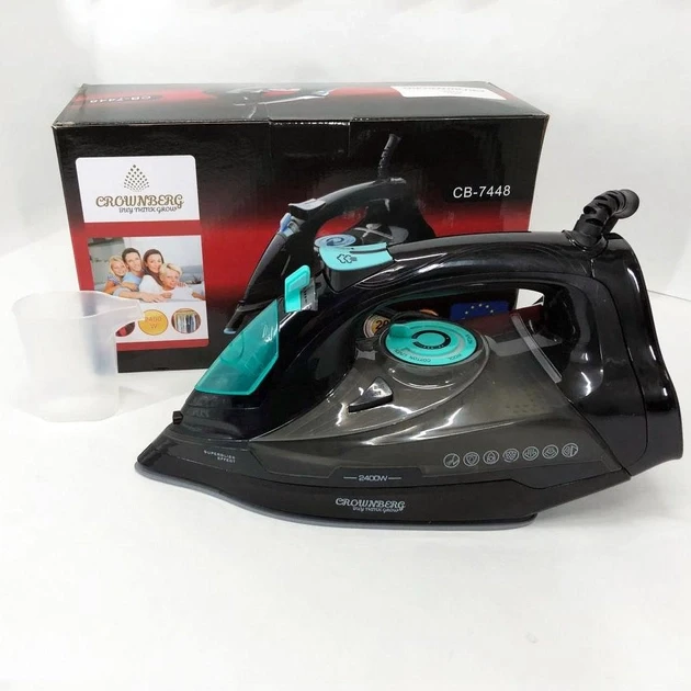 Утюг Crownberg Cb-7448 2200Вт паровой для одежды хорошие утюги утюг-очиститель, фото №1
