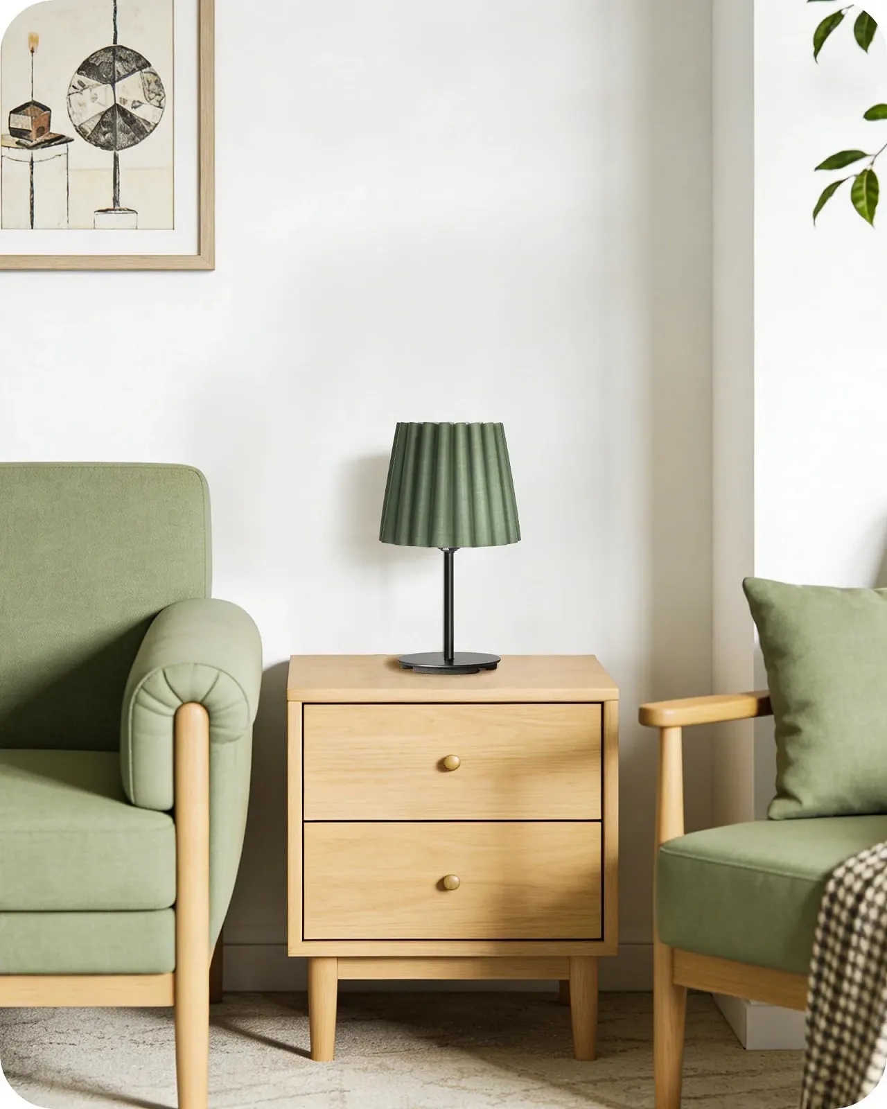 Настільна лампа ZJ15TLD05 E27 3 колірні температури зелений/чорний, фото №8