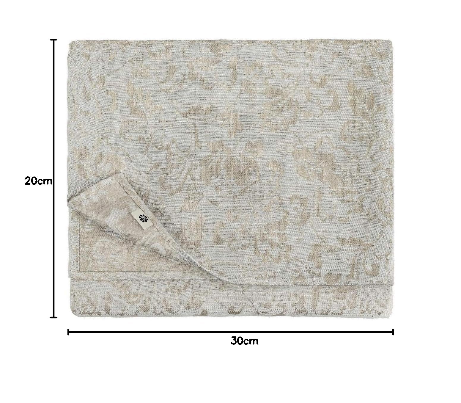 Скатертина Linen & Cotton Cervo жакардова дамастова зі 100% льону 147x250 см, фото №5